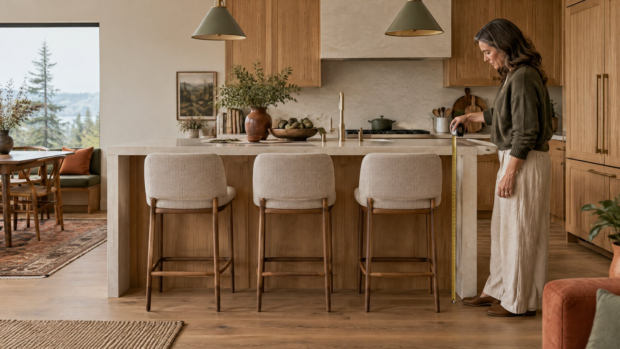 Counter Stool vs. Bar Stool: Seat Height, Clearance and Spacing